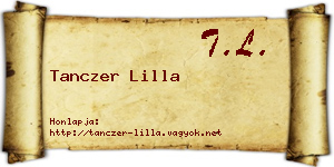 Tanczer Lilla névjegykártya