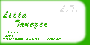 lilla tanczer business card